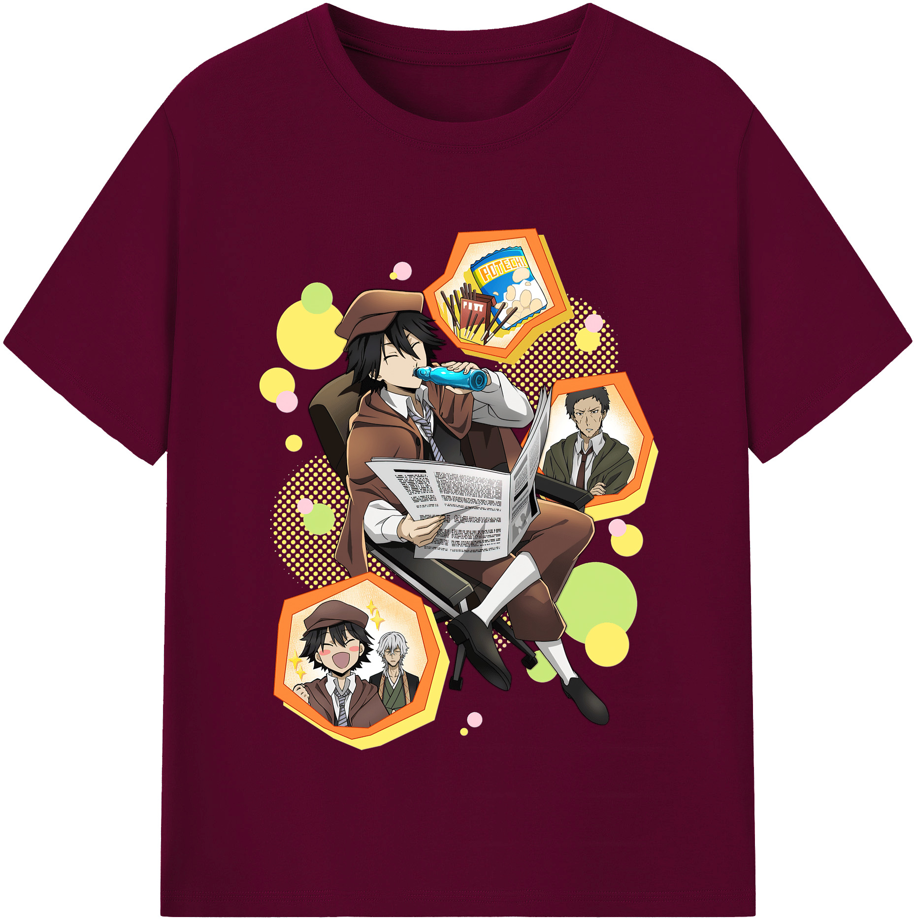 （画像用） 文豪ストレイドッグス Bungo Stray Dogs レディースカジュアルプリントTシャツ（綿100％）